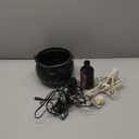 Halloween Decoration Set, Ultrasonic Mist Maker Fogger with Black Witch Cauldron DIY Magic Floating Bottles Halloween Skeleton Splash Guard, Spooky Hocus Pocus Party Decor for Home Garden Kitchen Yard