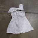 Ftupza Embroidery Satin Homecoming Dresses Short Cocktail Dresses with Bow Strapless DAMA Dresses for Quinceanera, Size Medium