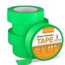 GEYYANG Automotive Masking Tape - Heat Resistant Green Painters Tape for Auto Body Spray Painting, Multi-Surface Painters Tape for DIY, Labeling, Art, Car, 1.41 inch x 55 Yards, 5 Rolls