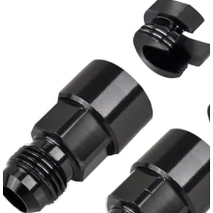 EFI Fuel Line Fittings,6AN Push-Lock Fittings Push-Fit Male to 3/8" and 5/16",Quick Connect Disconnect Female Fuel Rail,Aluminium 2-Piece Fuel Rail Fittings