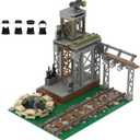 WW2 Military Base Building Set - 398 Pcs Army Fortresses, Trenches, Realistic WW2 Scene Recreation, Witch 4 Soldier Figures