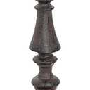Sungmor Rustic Cast Iron Pillar Candle Holder, 9.6" Tall Vintage Candlestick Holders, Table Centerpiece Metal Candle Holder, Farmhouse Candle Stand for Fireplace Shelf Home Decor