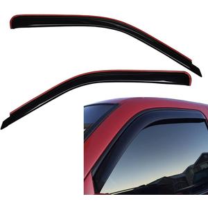 Lightronic Extra Durable In-Channel Vent Window Visor, Fits 1999-2006 Chevrolet Silverado & GMC Sierra 1500, 1500 HD, 2500, 2500 HD & 3500, 2007 Classic Models, Regular/Extended/Crew Cab, Smoke, 2-Pcs