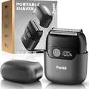 Electric Foil Shavers for Men, Upgraded Mini Electric Razor with 3 Floating Blades, LED Display, USB-C Fast Rechargeable, Portable Electric Shavers for Beard/Face