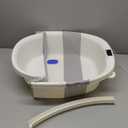 Collapsible Baby Bathtub for Newborn to Toddler 0-36 Months, Spacious Foldable Infant Bath Tub with Thermometer, Cushion & Drain Hole, Portable Travel Tub Grey