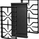 WB31X24738 Center Griddle Plate, WB31X27150 & WB31X27151 Side Burner Grates Replacement for GE Gas Stove, 3-Piece Stove Grate Set, Fits JGBS66REKSS, JGB735SPSS, JGBS86SPSS,Even Heat Distribution