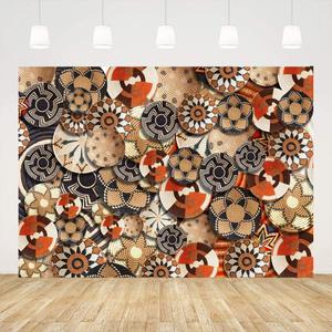 Ticuenicoa Traditional Ethiopian Floral Pattern Basket Backdrop 7x5ft Africa Ethiopia Baskets Wall Art Background for Birthday Baby Bridal Shower Wedding Party Decorations Hanging Supplies Banner