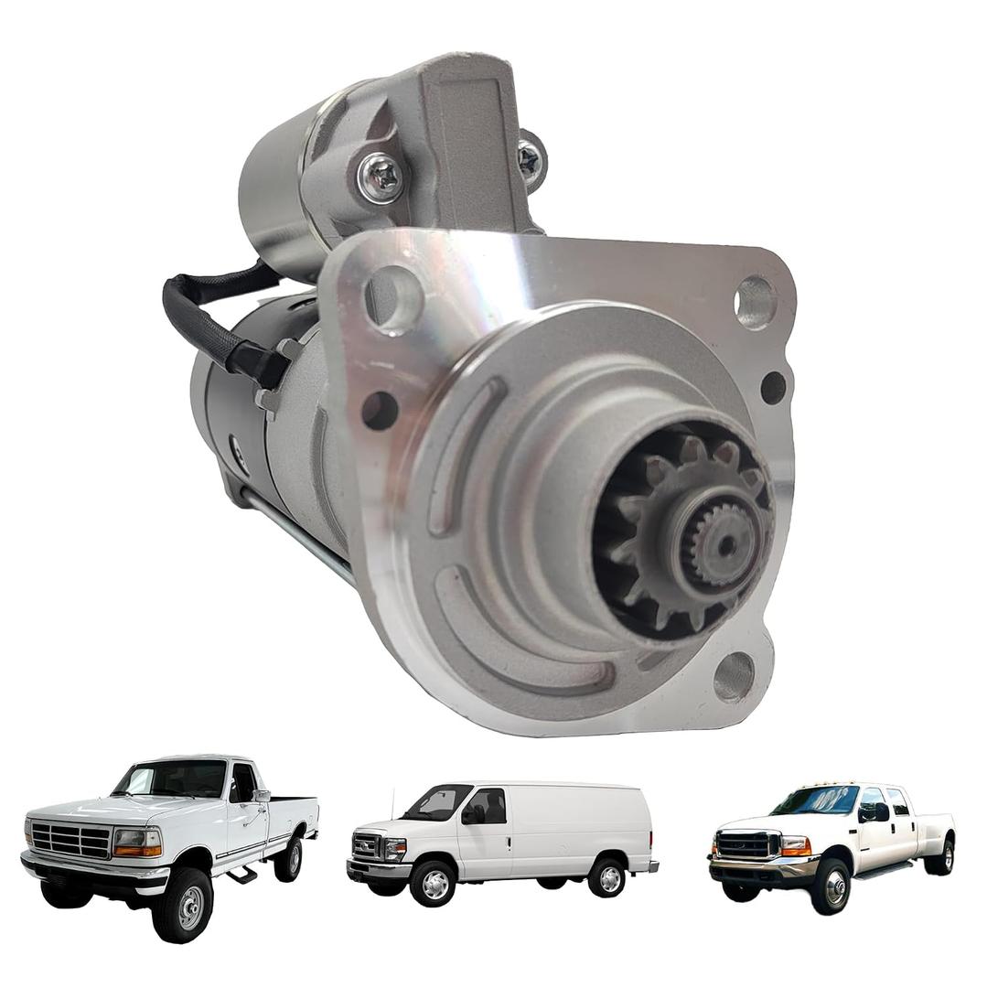 7.3 Powerstroke Starter Compatible with Ford F250 F350 F450 F550 Super Duty 1994-2003 - Fits Econoline Excursion 7.3L Diesel - Replaces F4TZ-11002-A F5TU-11000-AD F81Z-11002-AC MG250421