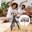 Vamvo Magnetic Selfie Monitor Screen for iPhone & Android, 4K Wireless Vlog Screen with Remote, 180 Rotation & Screen Mirroring Content Creator Essentials for TikTok, YouTube Live Streaming (White)