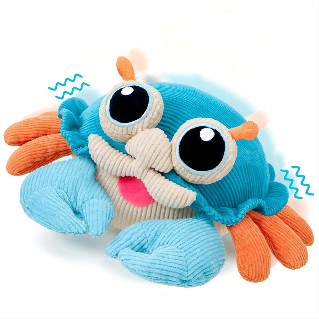 Golray Baby Crawling Toys 12-18 Months, Musical Dancing Walking Moving Crab with Pure Cotton & 50 Songs, Tummy Time Baby Sensory Toys, Toddlers Girls Boys Birthday Gifts for Infants 1-3 Years Old