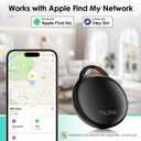 Air Tracker Tags-4 Pack (iOS Only), Bluetooth Tracker for Apple Find My App | Replaceable Battery, IP67 Waterproof，Key Finder and Item Locator Smart Tag for Luggage, Backpack, Suitcases, Pets (White)