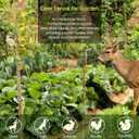 RIFNY Deer Fence, Temporary Fence for Garden Outdoor Yard, 2.6 x 50 FT | Plastic Mesh Fencing to Protect Plants Fruit from Deer Dogs Chicken Animal, UV Resistant, Weatherproof, Reusable, Black
