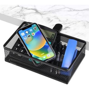 Clip-on Drawer organizers, desk organizer,can be clipped around the table to store small items. (Black - Big), Bronze Gold