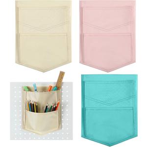 3 Pcs Magnetic Whiteboard Pockets Boho Color Nylon Organizer