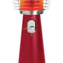 Cuisinart Portable Tabletop Patio Heater, 11,000 BTU Outdoor Propane Heater with Safety Tilt Switch and Adjustable Heat, Burner Screen Guard, 30 sq. Foot Heat Range, Red