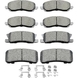 D866 D868 8pcs Ceramic Front Rear Brake Pads Set With Clips Fit For 2011-2014 Chrysler 200,For 2007-2010 Sebring,For 2008-2014 Avenger,For Compass/Patriot,For 2008-2016 Lancer,For 2007-2013 Outlander