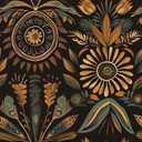 Boho Floral Peel and Stick Wallpaper, Indian Wallpaper, Self Adhesive Vinyl Geometric Wall Paper for DIY Home Decor, 17.7in x 236in