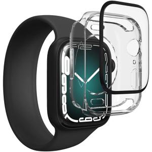 ZAGG Invisbleshield Glass Fusion 360 Screen Protector for Apple Watch Series 7 and Series 8, (45mm) - Engineered Hybrid Glass - Clear