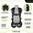 FRONTLINE FALL PROTECTION 250CTB Elite™ Construction Harness | Aluminum Hardware | Suspension Trauma Straps | Reflective Trim| Perforated Pads| OSHA&ANSI (Size:M/L)