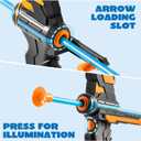 JOYIN LED Bow and Arrow for Kids, Light Up Archery Toy Play Set with Suction Cups Arrows, Targets & Arrow Case, Indoor and Outdoor Hunting Play Gift Toys for Boys Girls 6-12