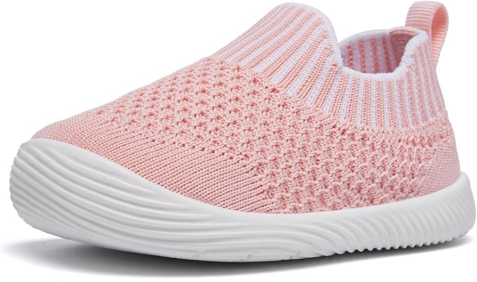 MORENDL Baby Shoes Toddler Walking Sock Shoes Non-Slip Breathable Boys & Girls Sneakers Infant Tennis Shoes, 9T