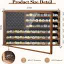 Challenge Coin Display Case, 27.6" x 18.3" Lockable Coin Holder Black Back