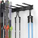 Ultrawall Ski Rack, Wall Mounted Ski Storage for Garage Storage Organizer System, 10 Pairs of Skis Holder for Home Shed, Holds Up to 300lbs