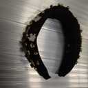 Halloween Headband for Women Spooky Pumpkin Spider Ghost Headband Jeweled Rhinestone Crystal Knotted Headbands Embellished Wide Top Knot Headbands Halloween Hair Accessories Outfits Party Gifts