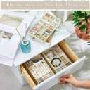 Junkin 18 Pcs Velvet Jewelry Tray, Stackable Jewelry Organizer Trays for Drawer, Jewellery Box Divided Display Tray, Jewelry Inserts for Drawer for Rings Earring Bangle Necklaces(Beige)