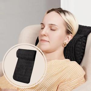 WdFour Headrest Memory Pillow, Support Cushions for Neck, Back or Leg for Sofas, Recliners, Office Chairs, Massage Chairs for Neck Pain Relief and Cervical Support. (Black, 13" Wx5.5 Lx3 D, 1PC)