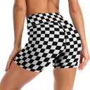 Yoga Shorts High Waisted Biker Shorts for Womens Athletic Running Workout (L)