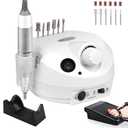 Acrylic Nail Drill-Electric Nail Drill 30000 RPM Electric Nail File with Foot Pedal E File Manicure Set, Nail Grinder for Gel Nails Efile with Drill Bits
