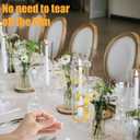 Wedding Table Numbers 1-10 with Holders, 5 x 7 Inch Transparent Acrylic Reception Table Signs Golden Letters, Number Cards for Party, Restaurant
