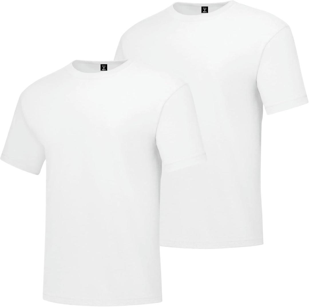 Hanes Men's Beefy-t T-Shirt, Heavyweight Cotton Tee, 1 Or 2 Pack, Big & Tall (Medium)