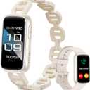 Smart Watches for Women,Fitness Trakcer with Bluetooth Call, Heart Rate/Sleep Monitor/Calories/Blood Pressure,130+ Sports Modes 1.47'' Smartwatch for Android iPhone,IP68 Waterproof,2Bands,Starlight