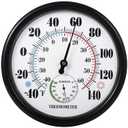 Joyibay Indoor Outdoor Thermometers Hygrometer,10 Inch Outdoor Barometer for Patio, No Battery Large Outside Thermometer, Large Numbers Thermometers, Wall Hygrometer