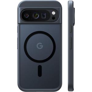 TORRAS Magnetic Shockproof for Google Pixel 10 Pro XL Case, Strong Magnet fit for MagSafe, 12FT MilGrade Protection, Slim Translucent Matte Case for Pixel 10 Pro XL with MultiColor Buttons, Black