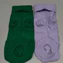 2 Pack Small Dog Sweaters, Dog Christmas Sweater Turtleneck Knit Winter Warm Pullover Clothing Pet Cat Cold Weather Clothes for Small Dogs, Green and Purple, Medium