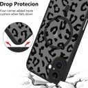 Fiyart Designed for iPhone 16 Plus Case Matte Cheetah Print Design Compatible with MagSafe Wireless Charging,Cute Leopard Print Anti-Scratch Translucent Phone Cover for Women Girls Men 6.7"-Black