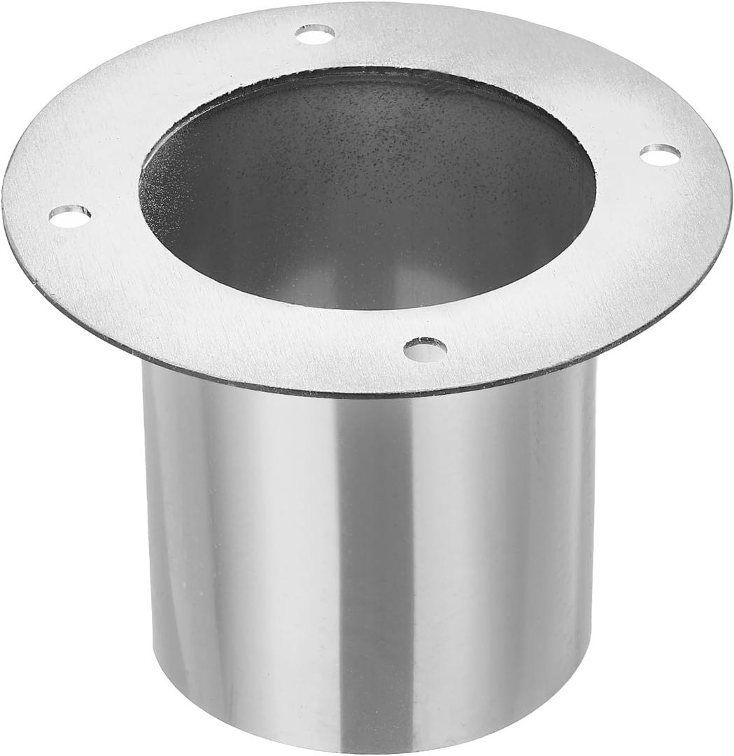 PATIKIL 3.5" Duct Connector Flange, Straight Pipe Exhaust Flange Stainless Steel Pipe Hose Duct Collar for Heating Cooling Ventilation HVAC System