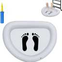 Nattork Inflatable Foot Bath Basin for Pool Entry, Foldable Foot Wash Tub for Above Ground Swimming Pools, Hot Tubs, and Outdoor Spas, Lightweight Foot Cleaning Basin for Pool Ladder Hygiene Footprint