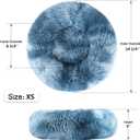 NOYAL Calming Donut Dog Bed for Small to Medium Dogs & Cats - Plush Faux Fur Anti-Anxiety Pet Bed with Machine Washable Cover & Non-Slip Base