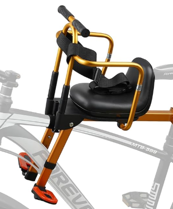 Child Bike Seat - Front Mount, Baby Bike Seat with guardrails and Safety Belt, Adjustable Front Mounted Child Bicycle Seats,Infant Bike Seat, Toddler Bike Seat for Adults City Bikes Bicycle