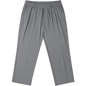 LETAOTAO Mens Big and Tall Full Elastic Waist Pants Stretch Slacks with Zipper Fly and Pockets 48W 28L