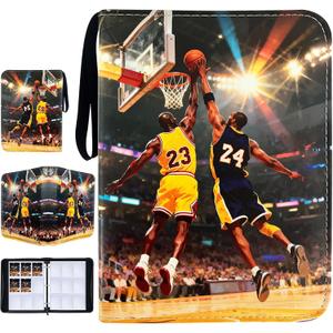 Basketball Cards Binder 900 Pockets,Trading Cards Holder Card Collectors Album,Trading Card Binder 9 Pocket with 50 Removable Sleeves