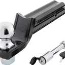 TOWSMART Class III, 5,000 lb., X-Mount Security Kit with 2 in. Drop x 3/4 in. Rise x 1 in. Shank Trailer Hitch Ball Mount, 2 in. Ball, 5/8 in. Locking Pin