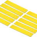PATIKIL 10"x2" Blank Engraving Name Plate, 10 Pack Personalized Custom Office Desk Name Plates for DIY Laser Printing, Yellow