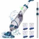Enhulk Rechargeable Handheld Cordless Pool Vacuum for Above Ground Pool and Inground Pool(2025 Upgraded),60-Minute Runtime,Powerful Suction up to 18.5 gallons/min, Efficient Leaf and Debris Removal