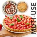 11 x 2 Inches Deep Dish Tart Pan Set of 2, Nonstick Tall Tart Quiche Pan, Carbon Steel Deep-dish Pie Pan with Removable Loose Bottom for Baking Thanksgiving Christmas