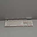 V3 Wireless Keyboard and Mouse with Single Backlit, Metal Panel, Bluetooth/2.4G Rechargeable Computer Keyboard and Mouse Combo Silent Light up Full Size Cute Keyboards-White